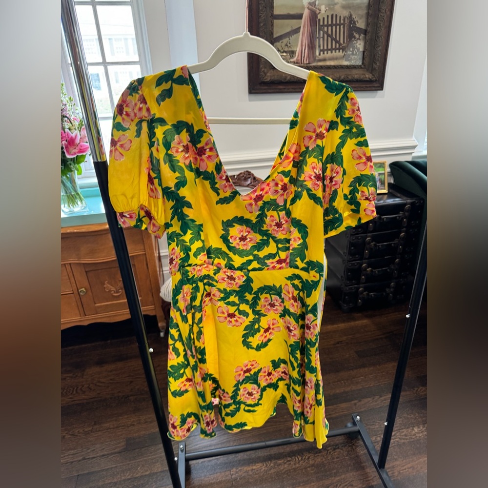 Hayley Menzies Floral Yellow Dress